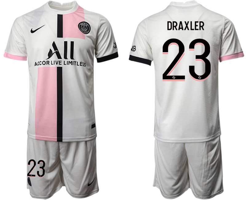 Men 2021-2022 Club Paris St German away white #23 Soccer Jersey